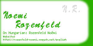 noemi rozenfeld business card
